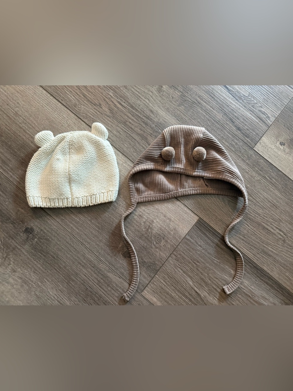 Kids Cozy Pom-Pom Ear Hat - Brown